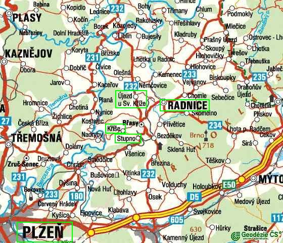 Krize area map